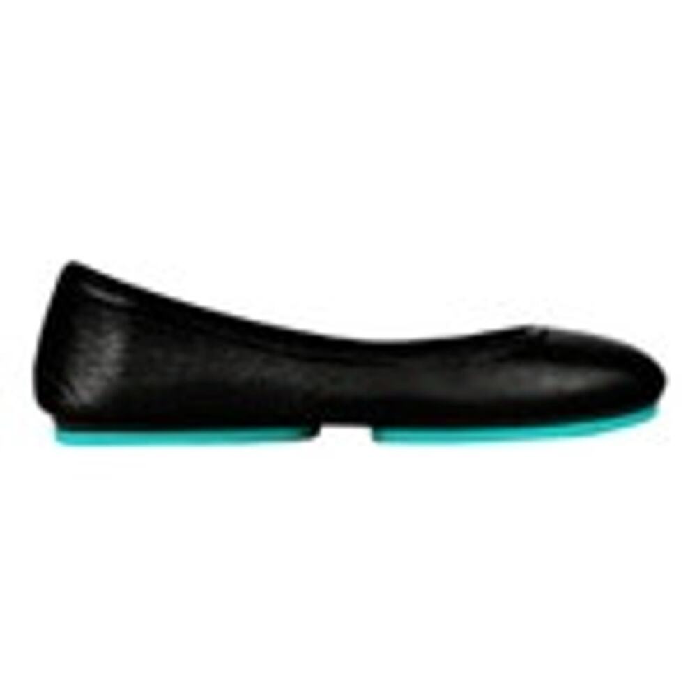 TIEKS Black Italian Nappa Leather Soft Ballet Flats Minimalist Comfort MSRP $210